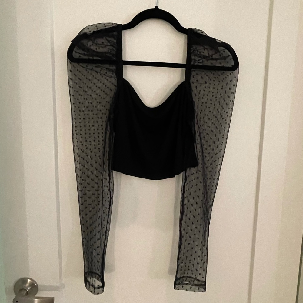 Black crop top